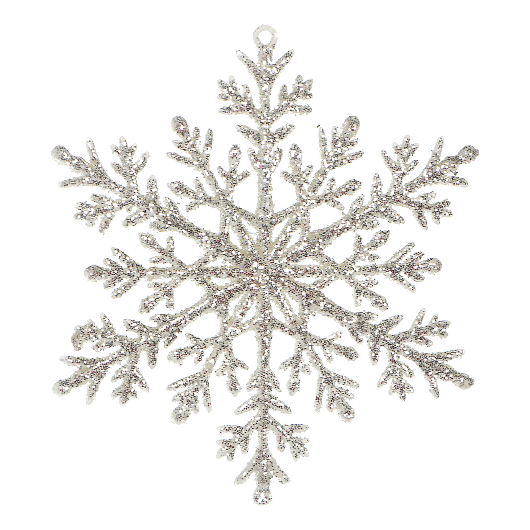 Подвесное украшение Weiste Eco Снежинка серебро 11 см