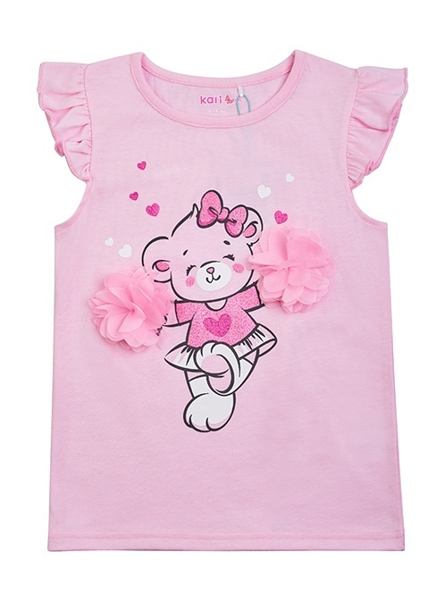

Майка детская Kari Kids SS24C23011219, розовый, 116, SS24C23011219