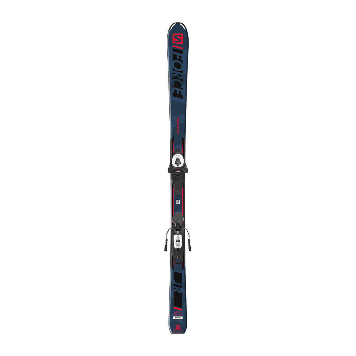 фото Горные лыжи salomon l s/force jr m + l6 gw j2 80 2021 black/dark blue/red, 150 см