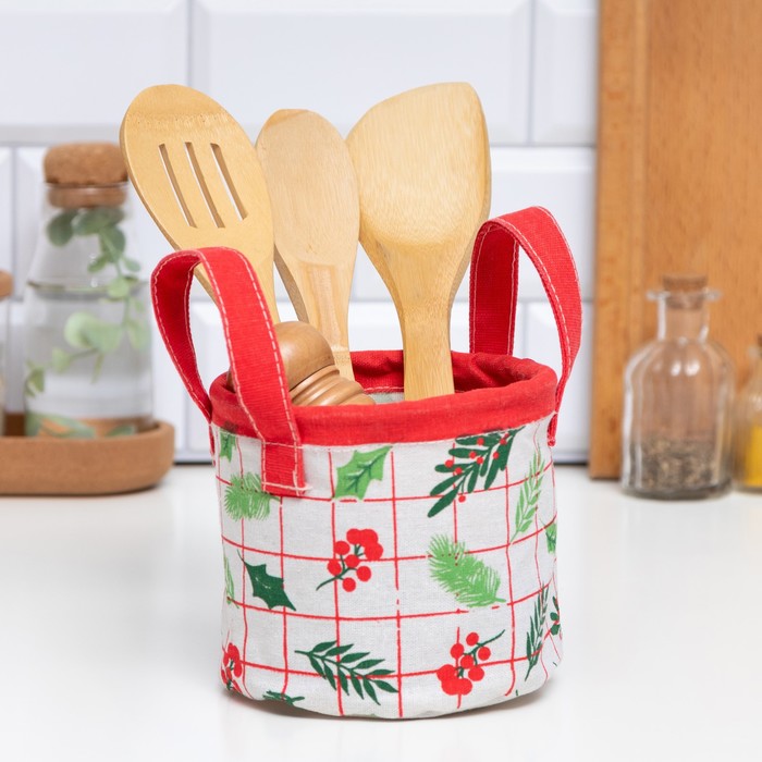 

Текстильная корзинка Этель "Xmas", 12*14 см, Доляна "New Year"