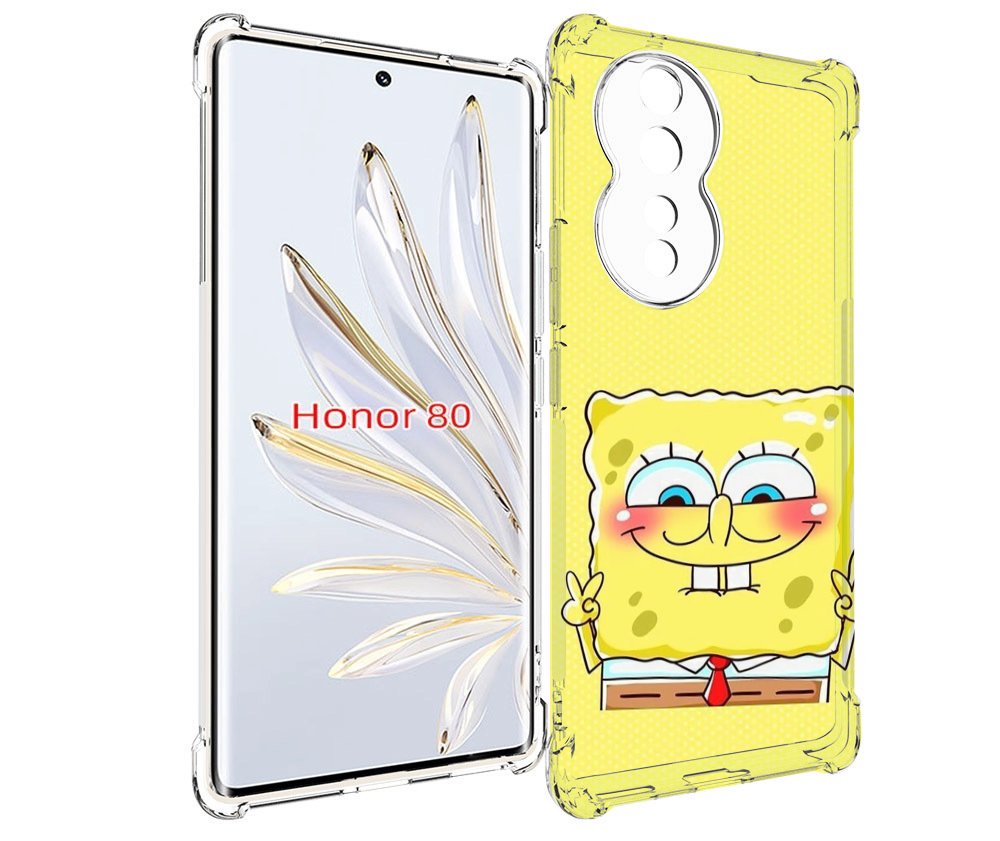 

Чехол MyPads довольный милый спанчбоб для Honor 80, Прозрачный, Tocco
