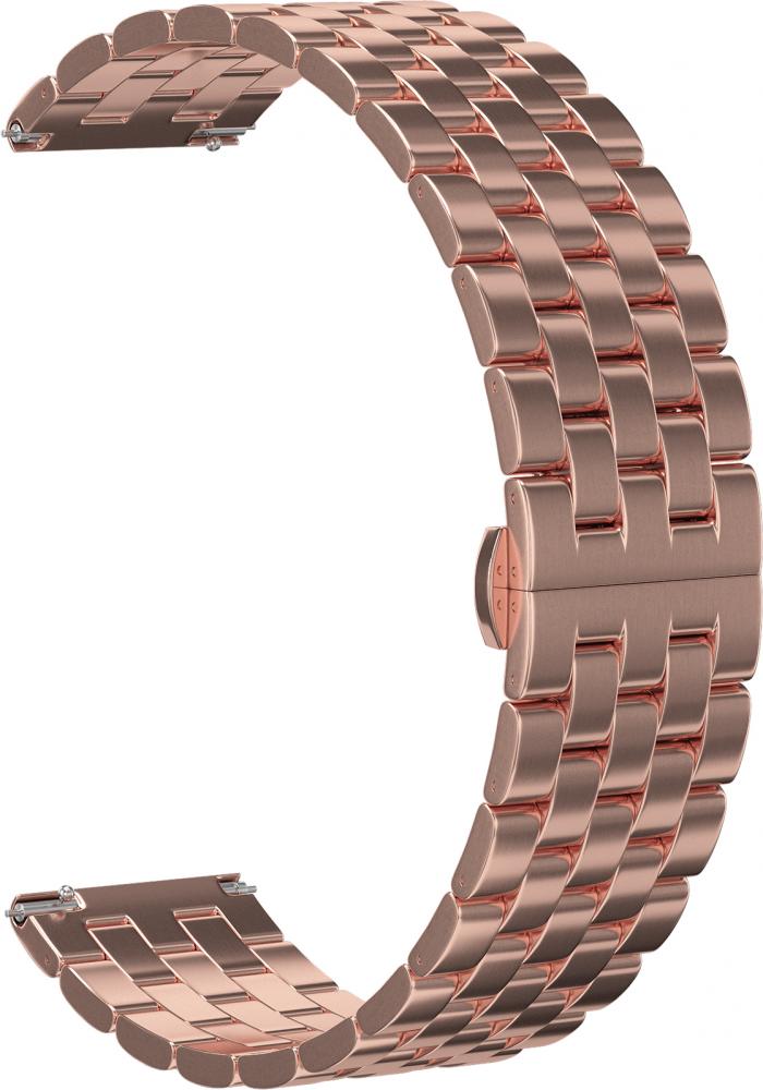 

Ремешок стальной GSMIN Cuff 22 для FOSSIL Gen 4 (Розовое золото), Золотистый