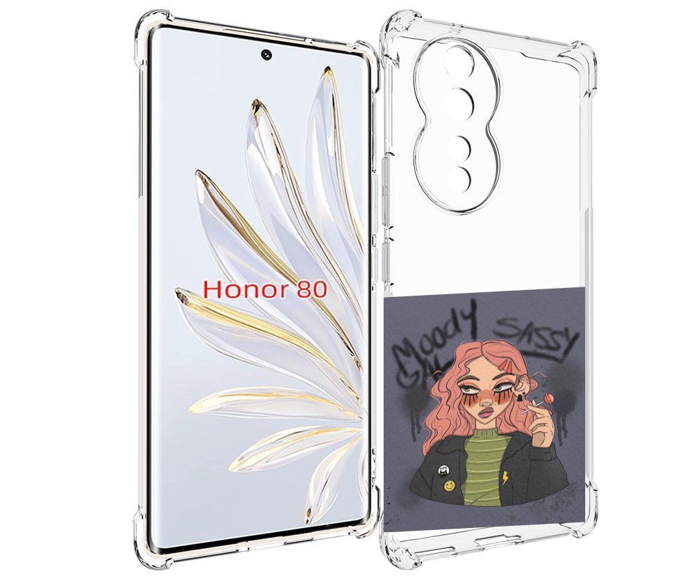 

Чехол MyPads дерзкое-настроение женский для Honor 80, Прозрачный, Tocco