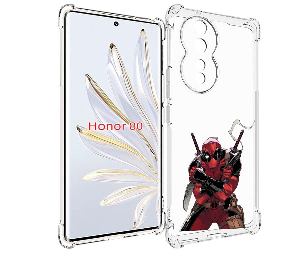 

Чехол MyPads дедпул-подмигивает для Honor 80, Прозрачный, Tocco