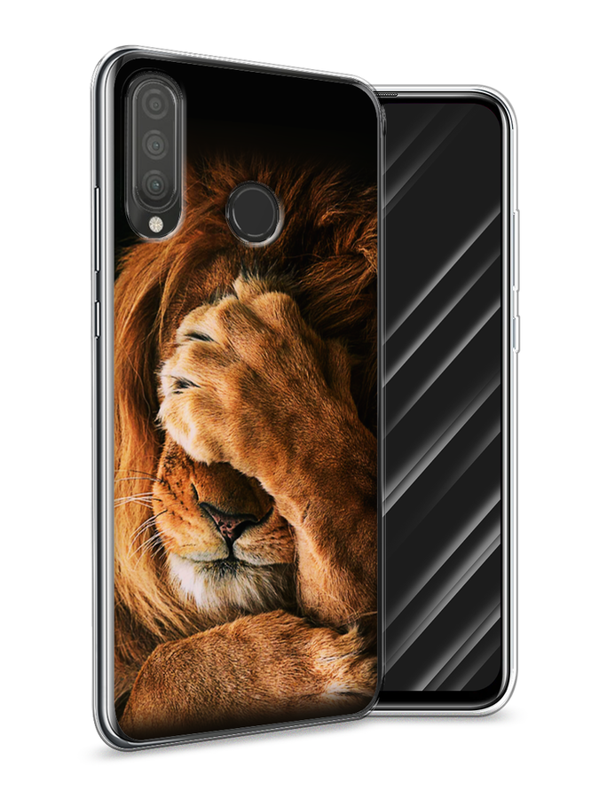 

Чехол Awog на Huawei P30 Lite "Львиный стыд", Коричневый;черный, 67950-1