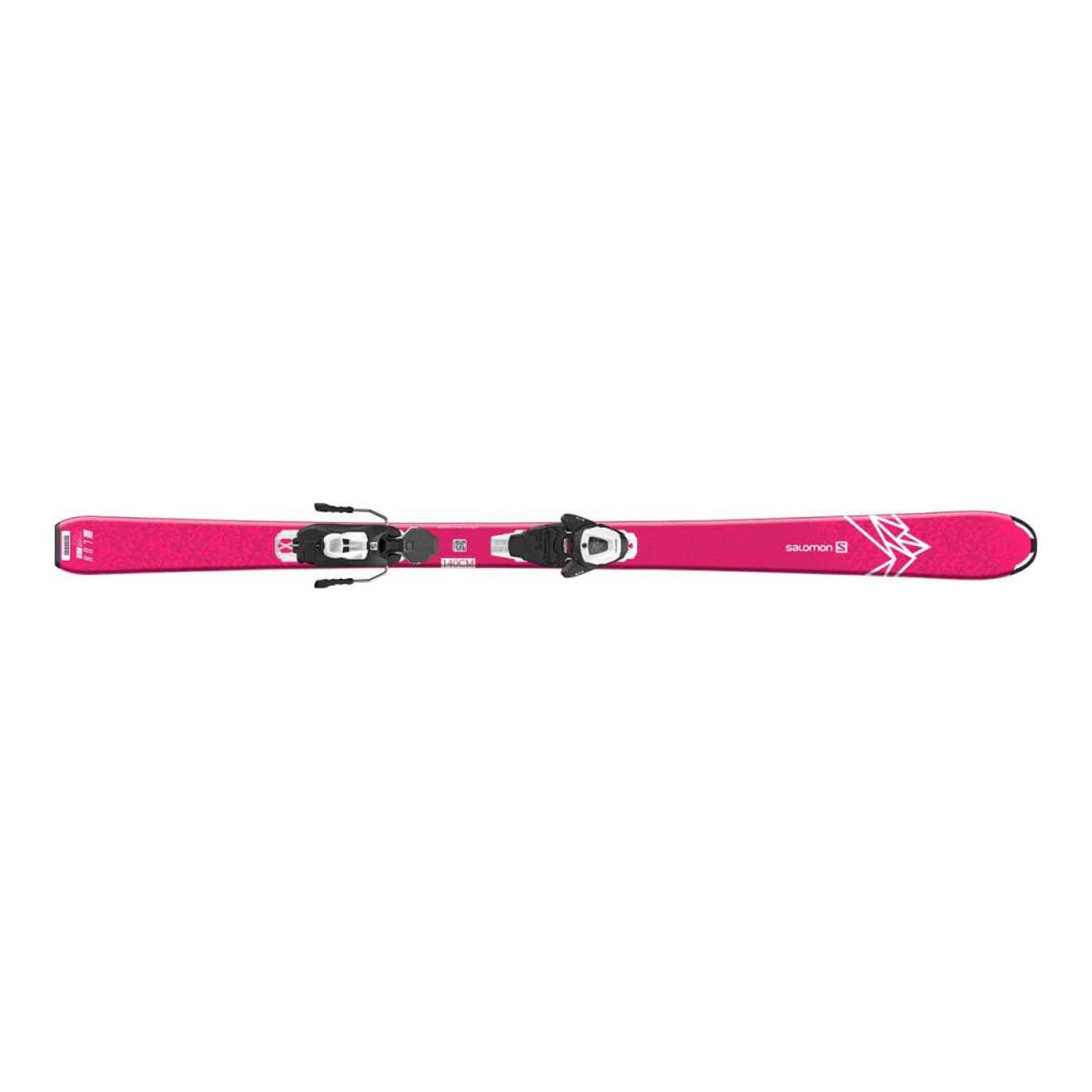 фото Горные лыжи salomon skis l qst lux jr m + l l6 gw 2021 white/pink, 150 см