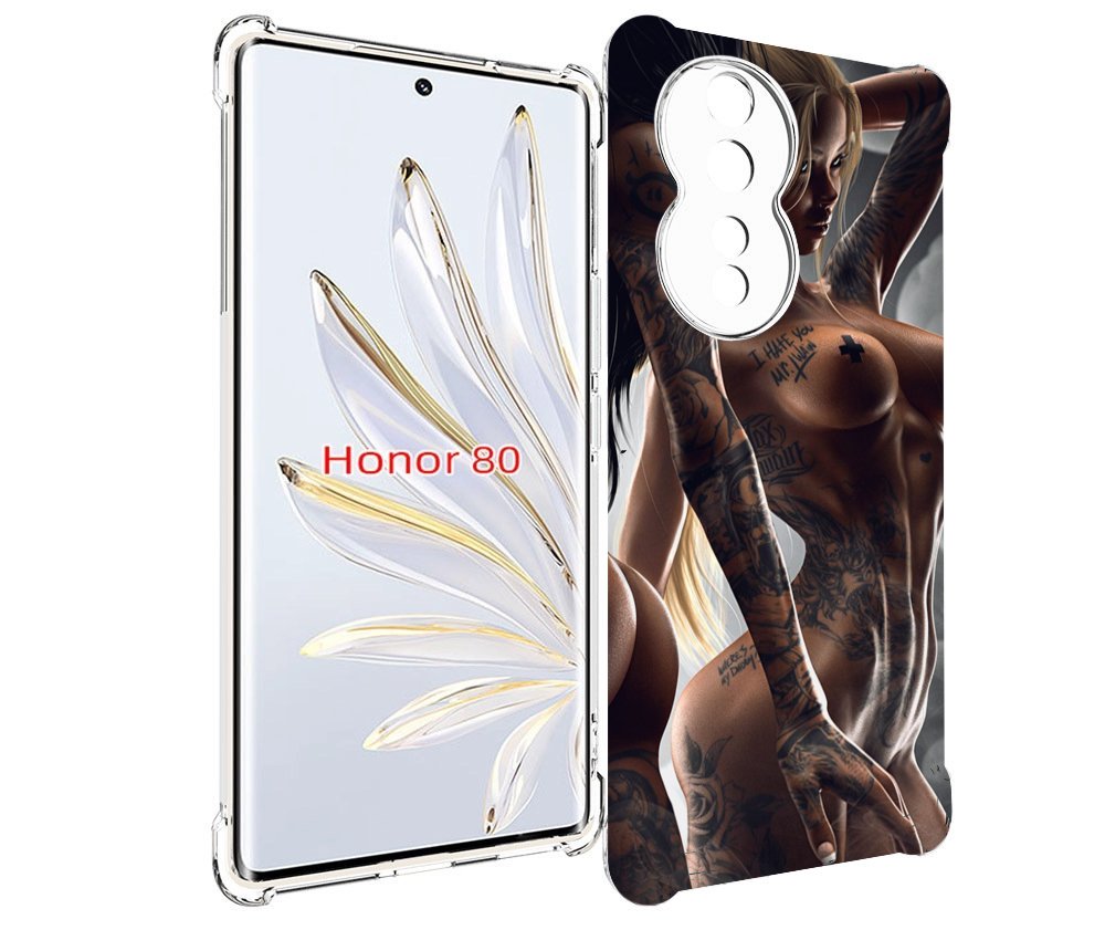 

Чехол MyPads девушки-инь-и-янь-в-татуировках для Honor 80, Прозрачный, Tocco