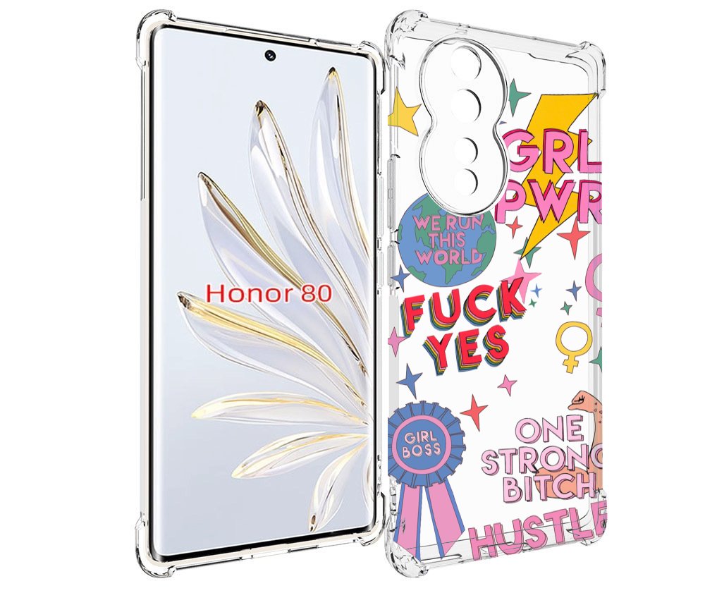 

Чехол MyPads девушки-боссы женский для Honor 80, Прозрачный, Tocco
