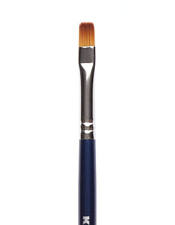 Кисти для макияжа  СберМегаМаркет Кисть из нейлона ровная для различных материалов №6 (Цв: Blue)