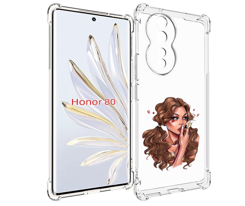 

Чехол MyPads девушка-со-стрелой женский для Honor 80, Прозрачный, Tocco