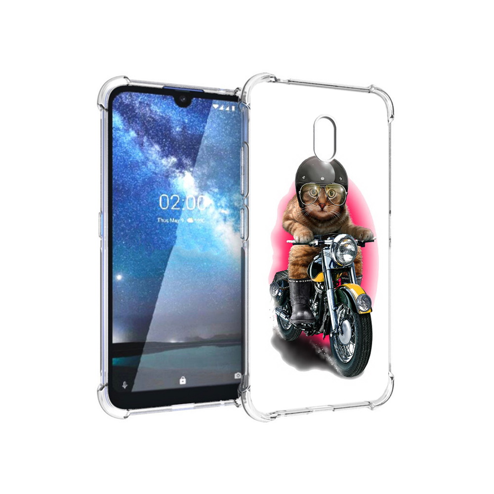 

Чехол MyPads Tocco для Nokia 2.2 мото-кот (PT134721.103.485), Прозрачный, Tocco