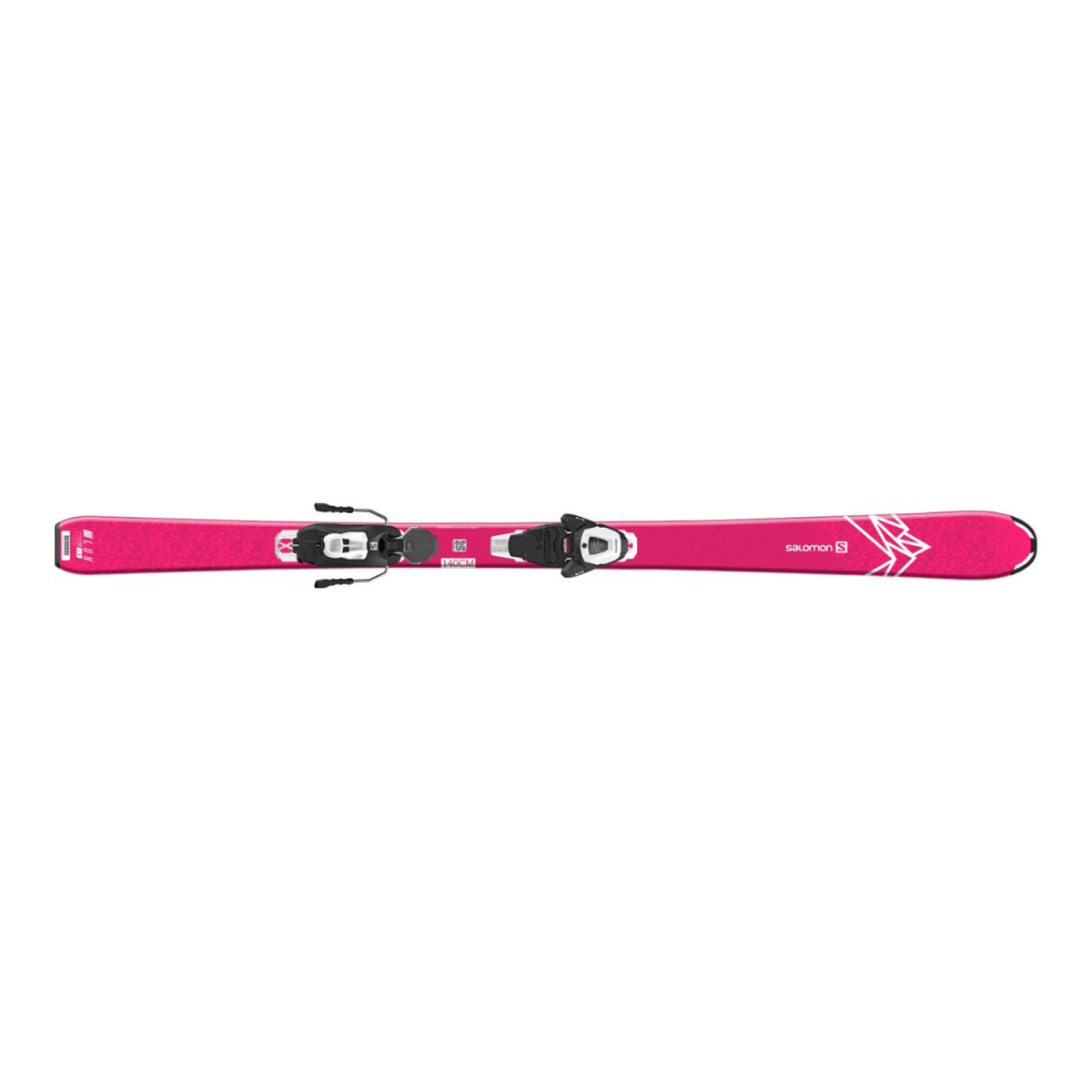 фото Горные лыжи salomon skis l qst lux jr m + l l6 gw 2021 white/pink, 130 см