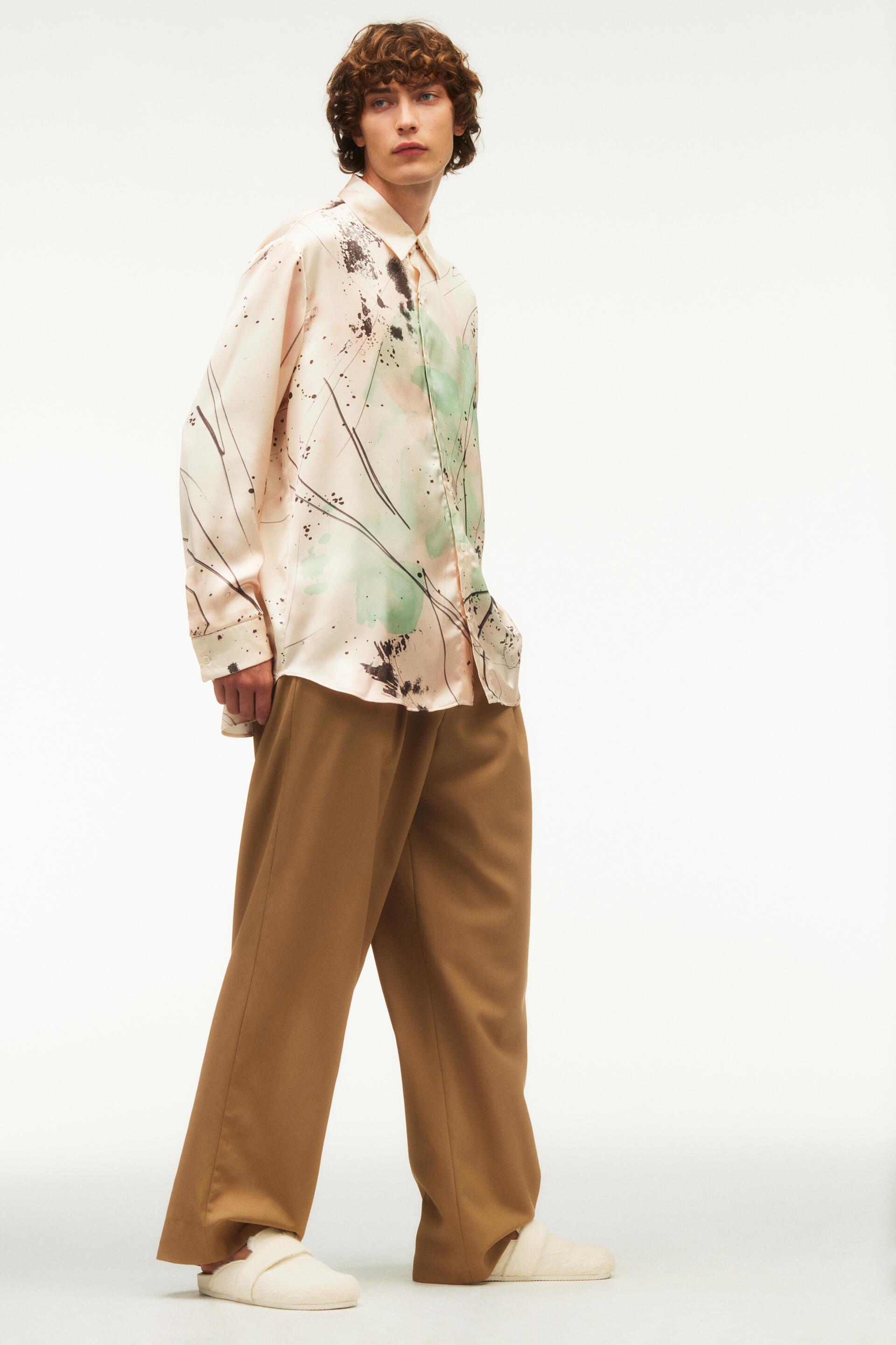 

Рубашка мужская ZARA 06264901 бежевая S (доставка из-за рубежа), 06264901