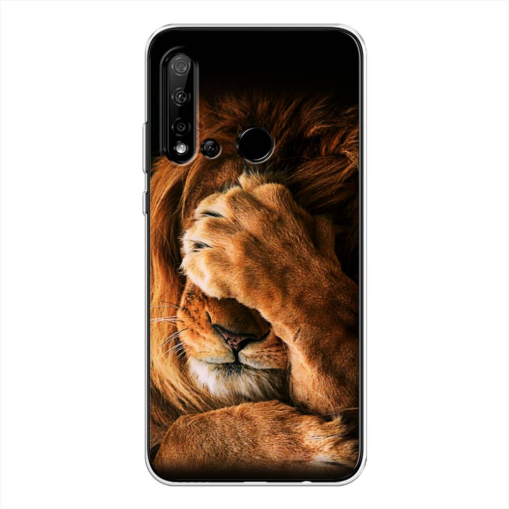 

Чехол Awog на Huawei Nova 5i "Львиный стыд", Коричневый;черный, 69850-1
