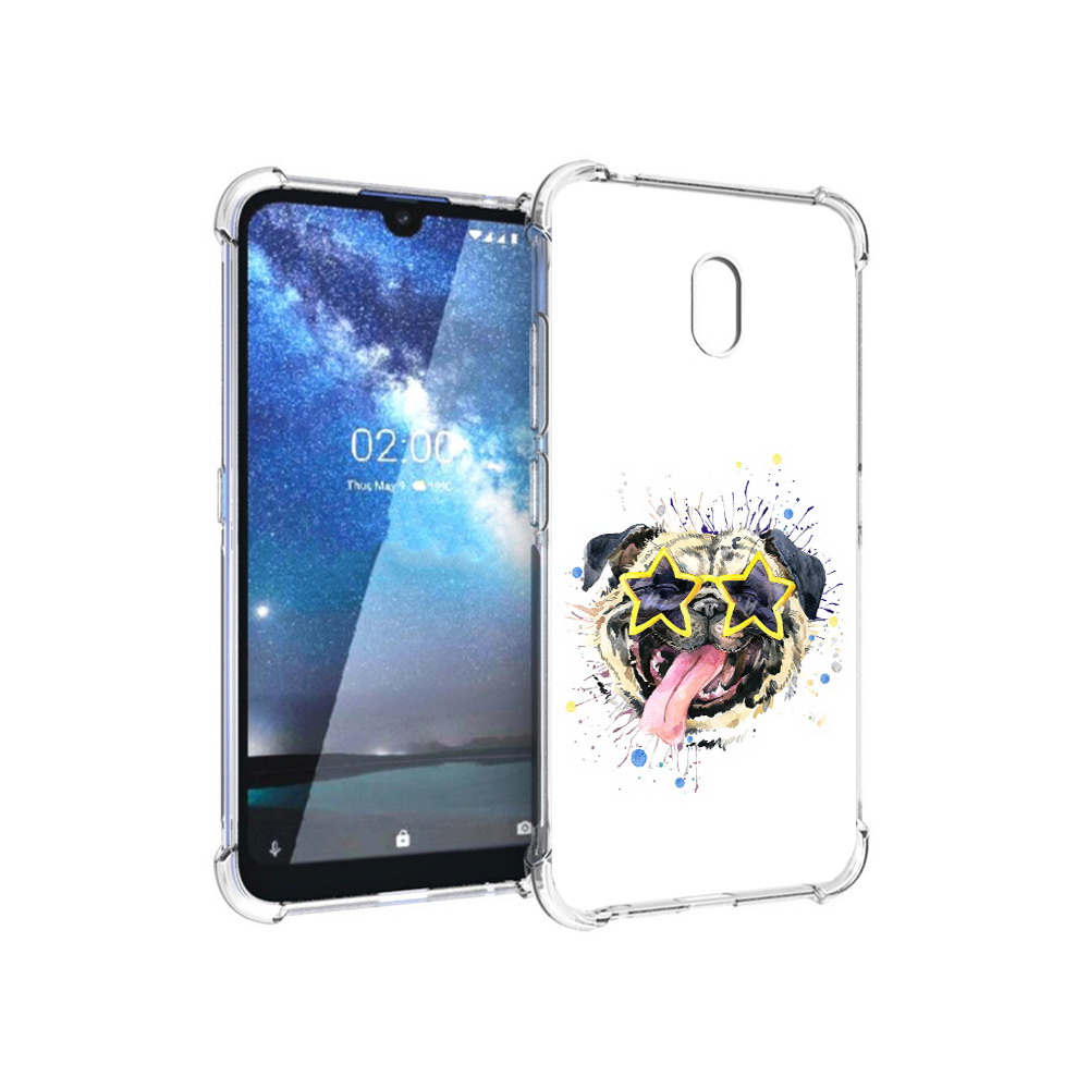 

Чехол MyPads Tocco для Nokia 2.2 мопс боксер (PT134721.103.482), Прозрачный, Tocco