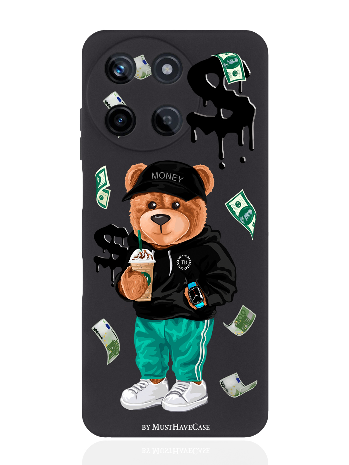 

Чехол для смартфона Realme 11 5G Tony Bear/ Мишка Тони, Оранжевый;черный, Realme 11 5G