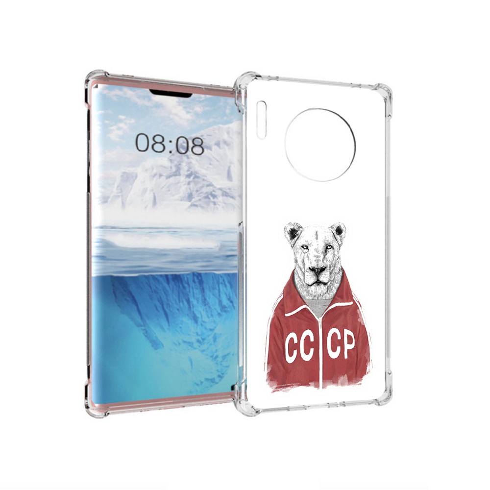 

Чехол MyPads Tocco для Huawei Mate 30 Pro львица ссср, Прозрачный, Tocco
