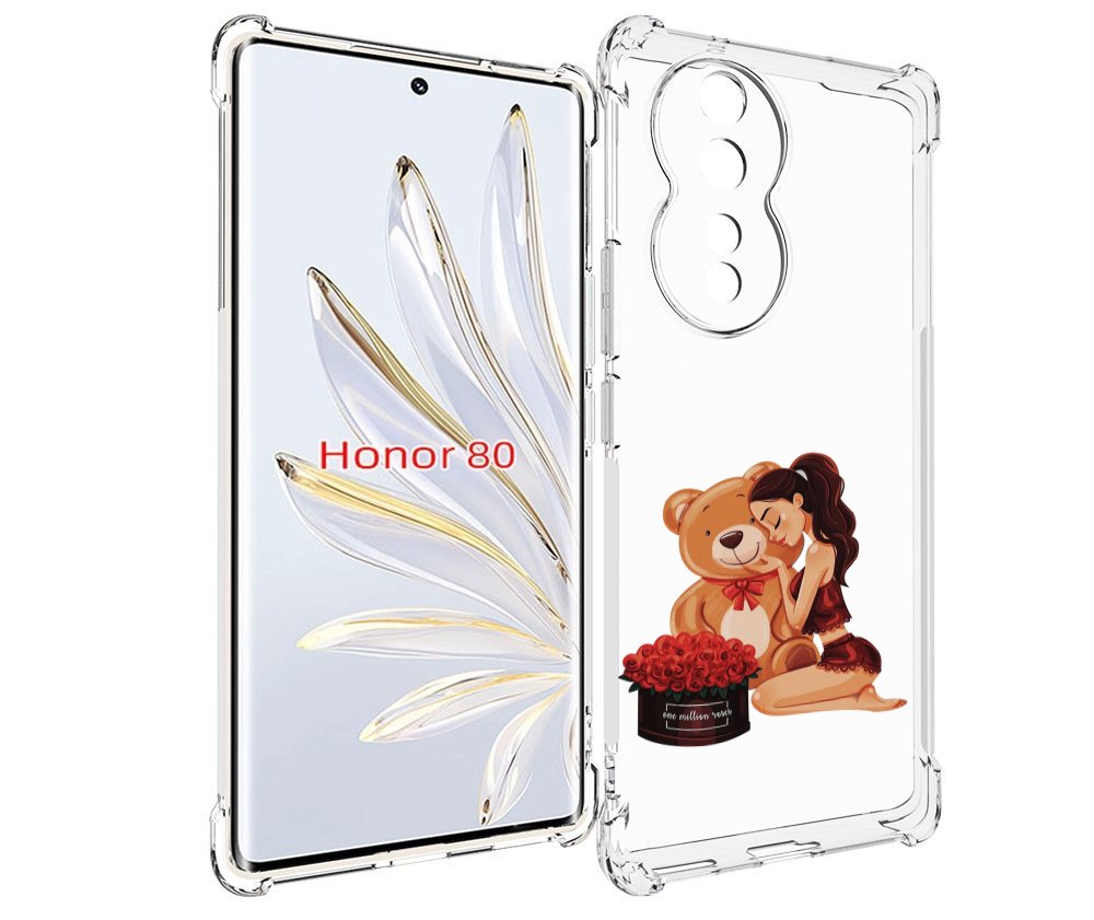 

Чехол MyPads девушка-с-подарками женский для Honor 80, Прозрачный, Tocco