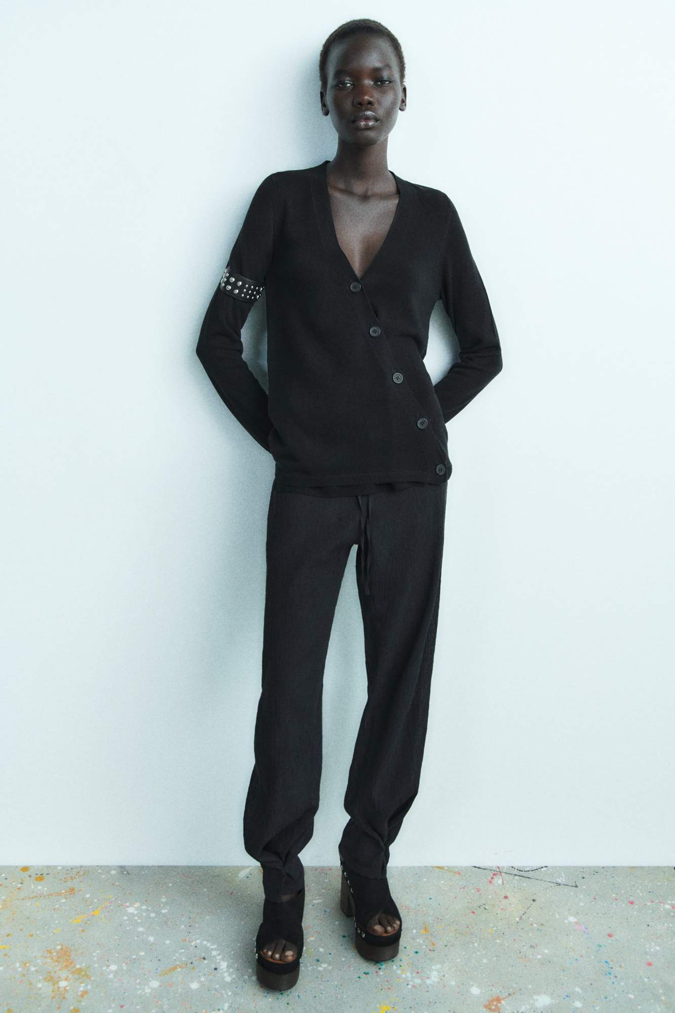 

Кардиган женский ZARA 0214218 черный S, 0214218