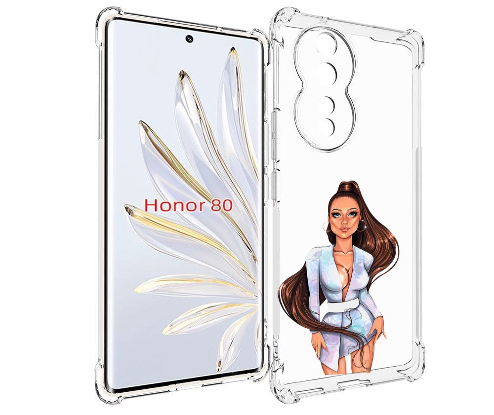 

Чехол MyPads девушка-с-очень-длинными-волосами женский для Honor 80, Прозрачный, Tocco