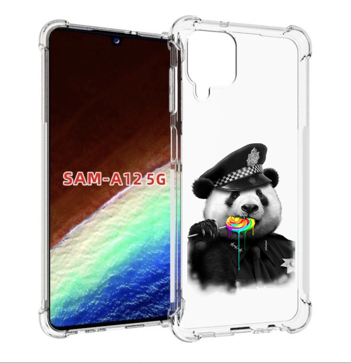 

Чехол MyPads Панда полиция для Samsung Galaxy A12 (SM-A125F) 2020/21/A12 Nacho SM-A127F, Прозрачный, Tocco