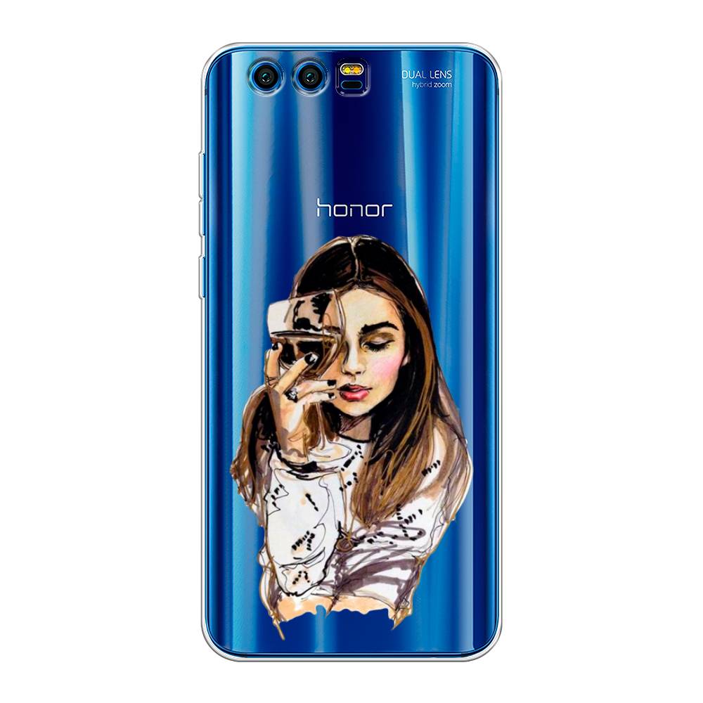 

Чехол Awog на Honor 9 "Девушка с бокалом", Разноцветный, 62450-7