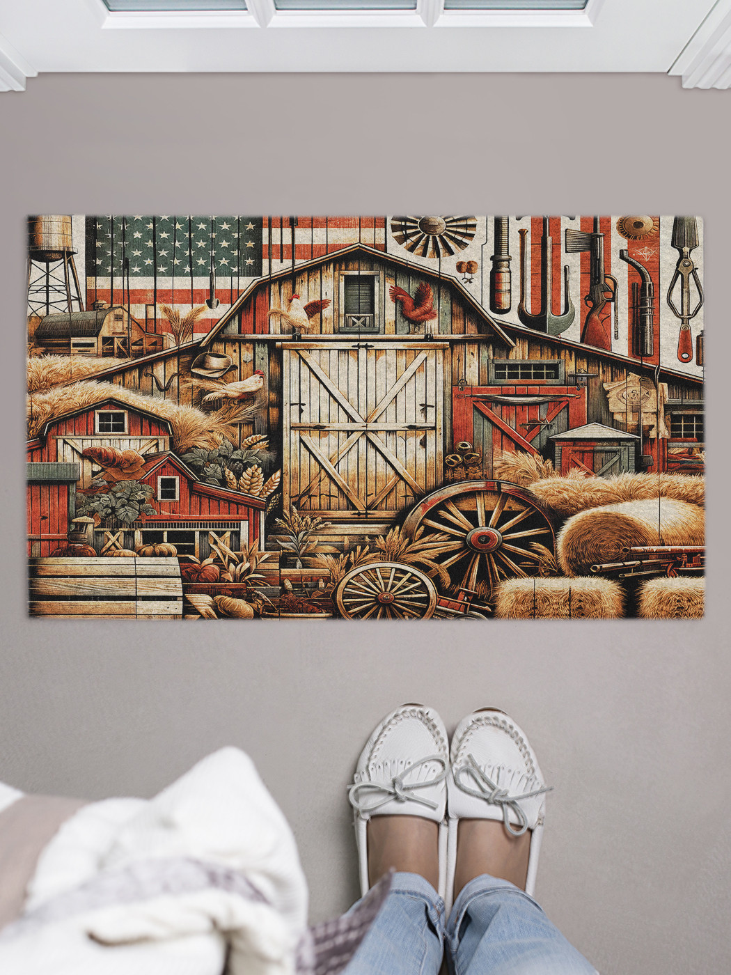 

Коврик придверный JoyArty Американская ферма, door_429834