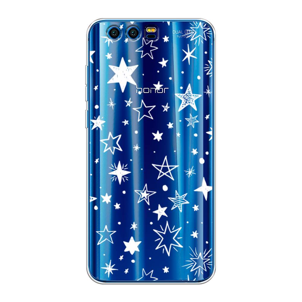 

Чехол Awog на Honor 9 "Звездочки графика белая", Разноцветный, 62450-7