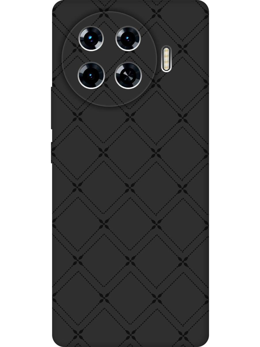 

Силиконовый чехол на Tecno Spark 20 Pro+ с принтом "Стильные линии" матовый черный, 783985032