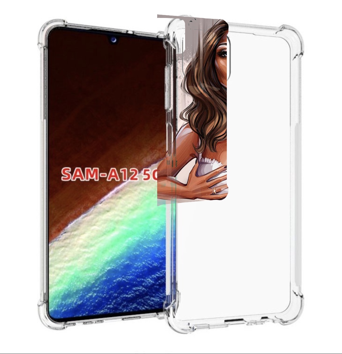 

Чехол MyPads Девушка-в-кружевном для Samsung Galaxy A12 (SM-A125F) 2020/21, Прозрачный, Tocco