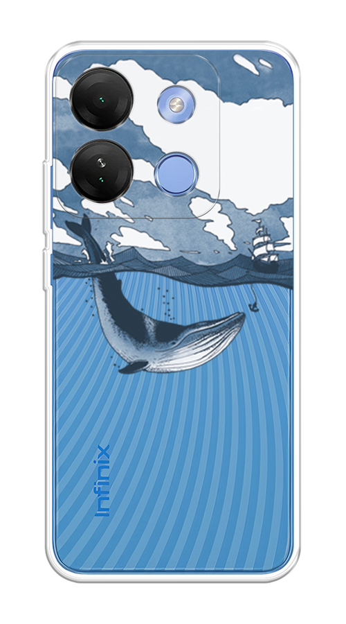 

Чехол на Infinix Smart 7 HD "Большой кит", Синий, 3103850-1
