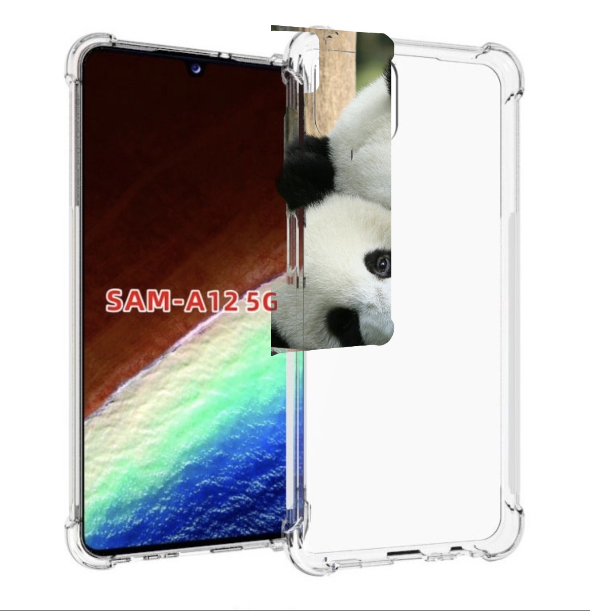 

Чехол MyPads Две-панды для Samsung Galaxy A12 (SM-A125F) 2020/21/A12 Nacho SM-A127F, Прозрачный, Tocco
