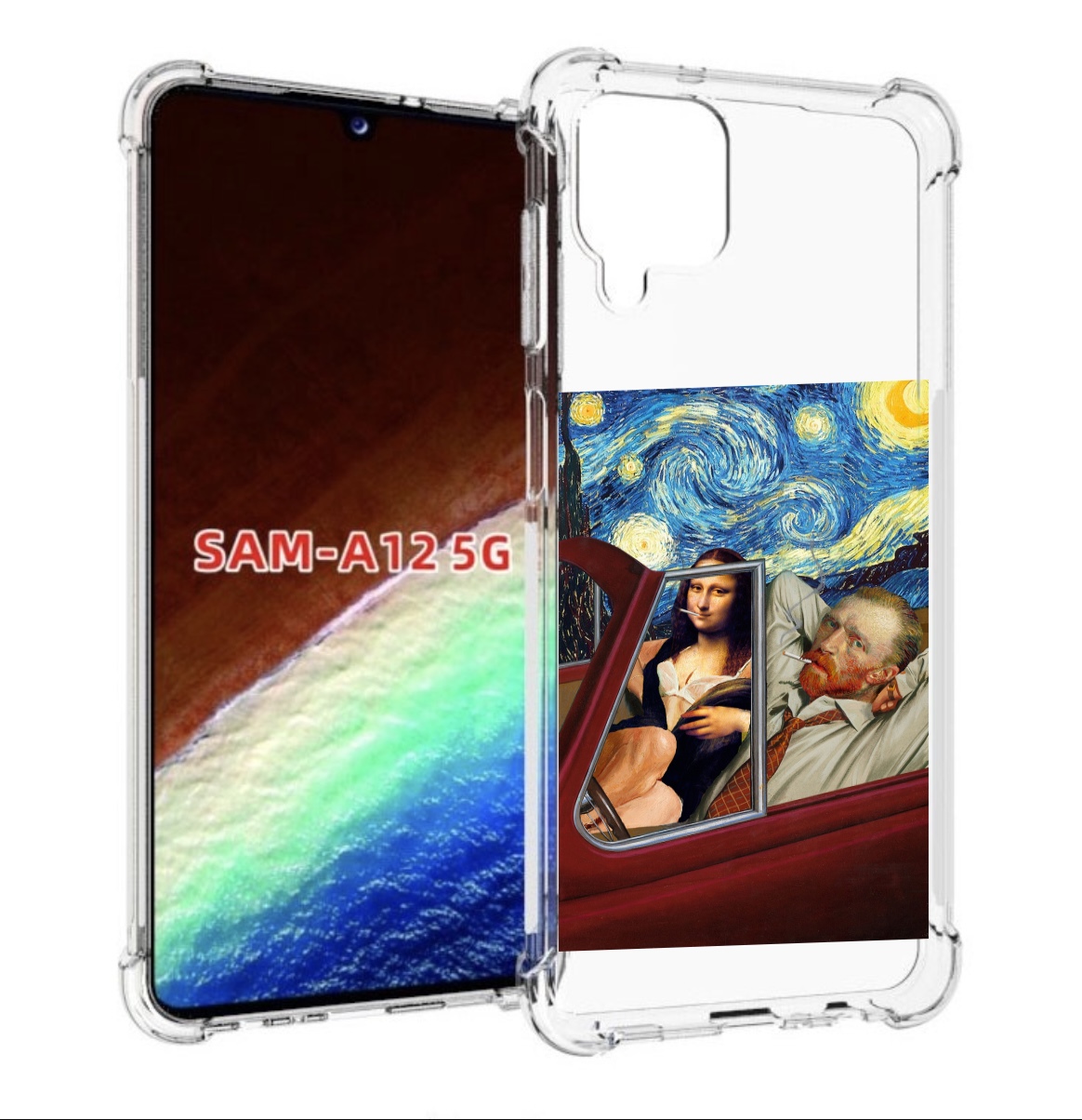 

Чехол MyPads Да-Винчи-в-одном для Samsung Galaxy A12 (SM-A125F) 2020/21/A12 Nacho SM-A127F, Прозрачный, Tocco