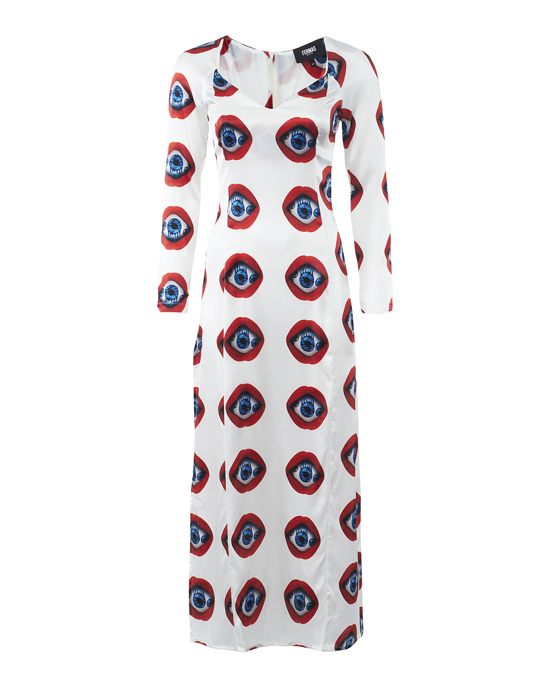 

платье FERMAS SLEEVEDDRESS.EYE xs белый+принт, SLEEVEDDRESS.EYE