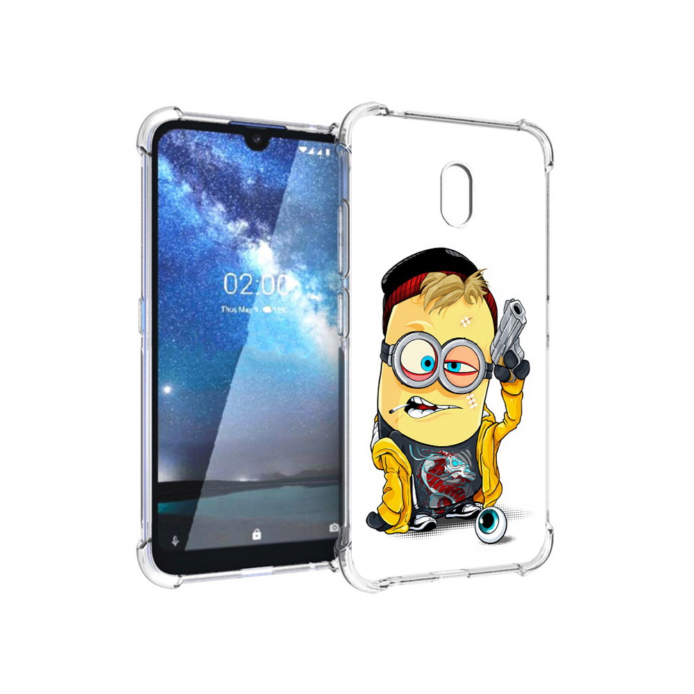 

Чехол MyPads Tocco для Nokia 2.2 миньон бандит (PT134721.103.475), Прозрачный, Tocco