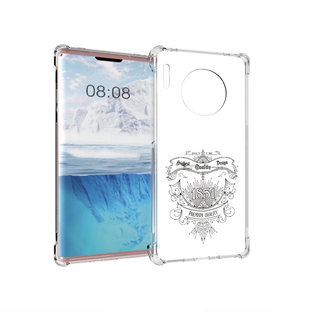 

Чехол MyPads Tocco для Huawei Mate 30 Pro логотип 1851 год, Прозрачный, Tocco