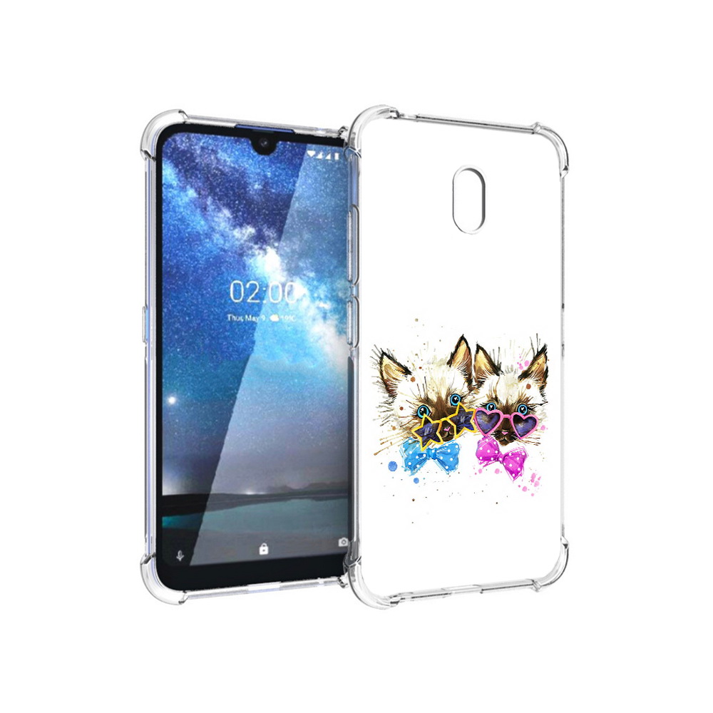 

Чехол MyPads Tocco для Nokia 2.2 милые котята (PT134721.103.474), Прозрачный, Tocco