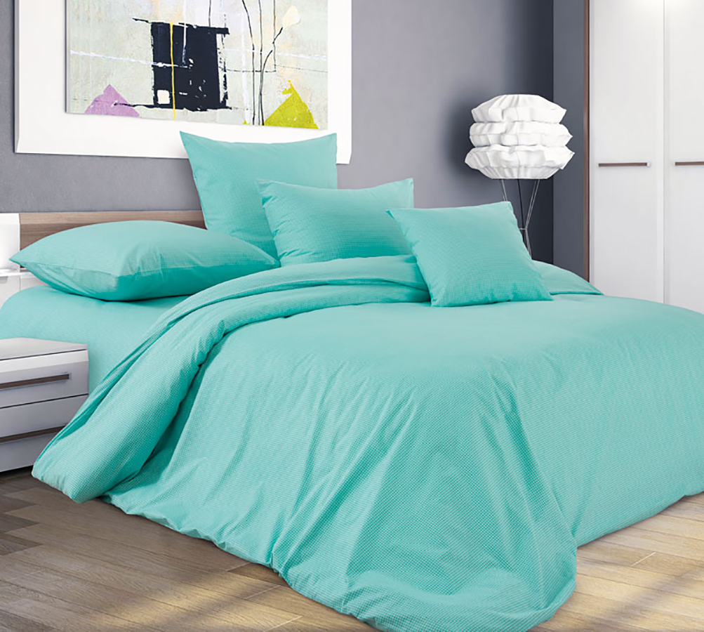 

Простыня Mercury Home «Мята» 2 СП 180x220 Перкаль, Мята