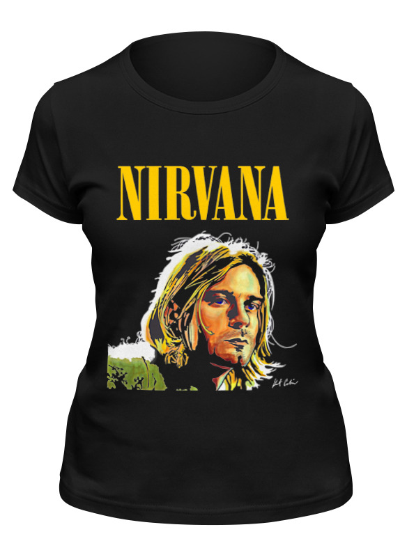 

Футболка женская Printio Nirvana черная L, Черный, Nirvana