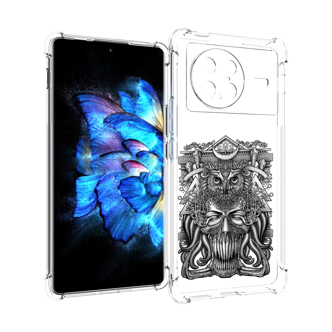 

Чехол MyPads зубастая сова для Vivo X Note 5G, Прозрачный, Tocco