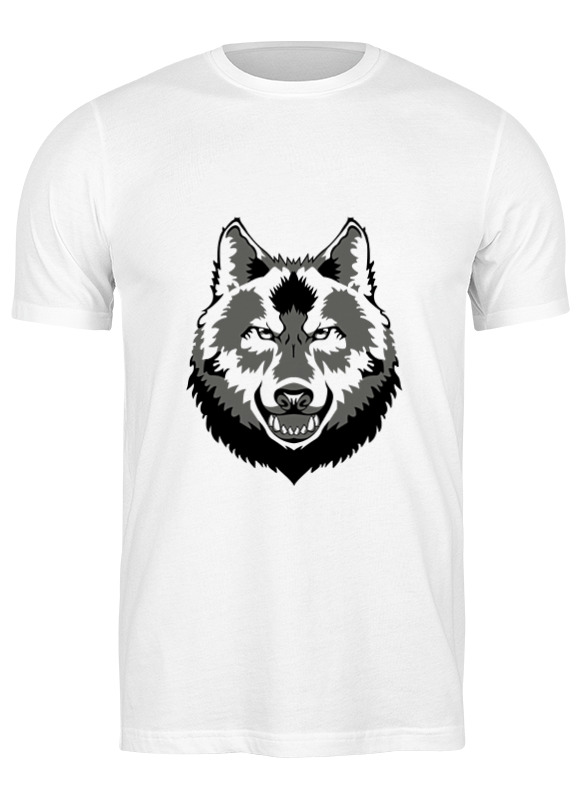 

Футболка мужская Printio Grey wolf белая M, Белый, Grey wolf