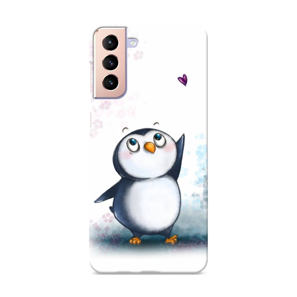 

Пластиковый чехол "Пингвин и сердечко" на Samsung Galaxy S21 +, 2102120-1