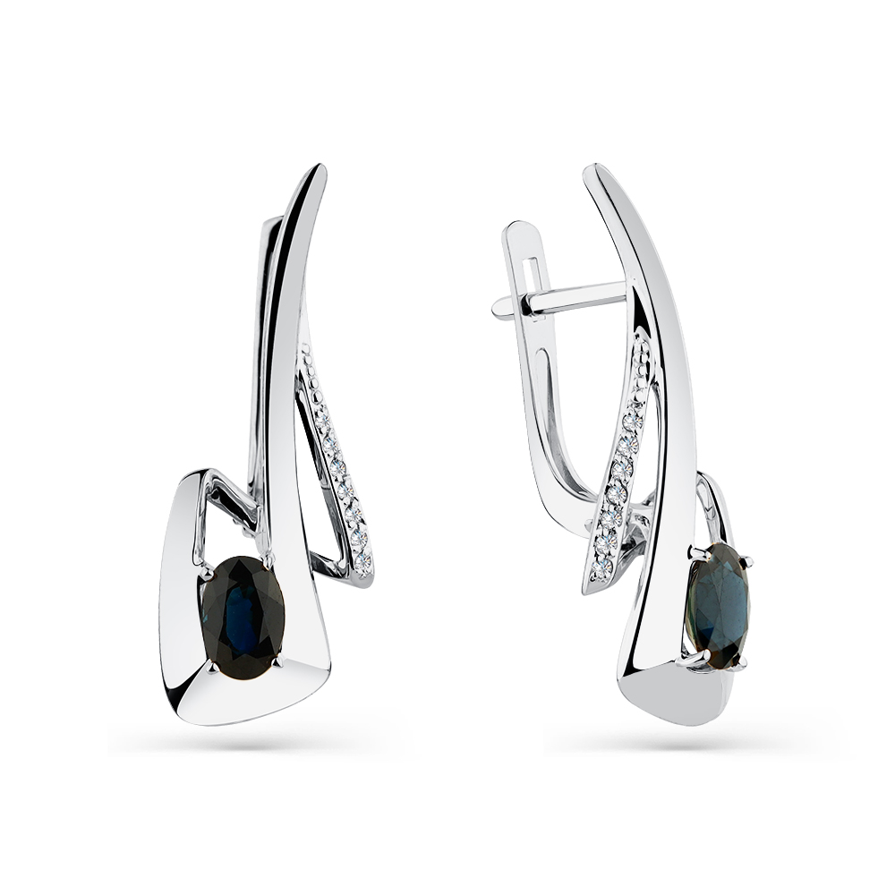 

Серьги из белого золота Master Brilliant 2-208681-00-02, сапфир/бриллиант, 2-208681-00-02