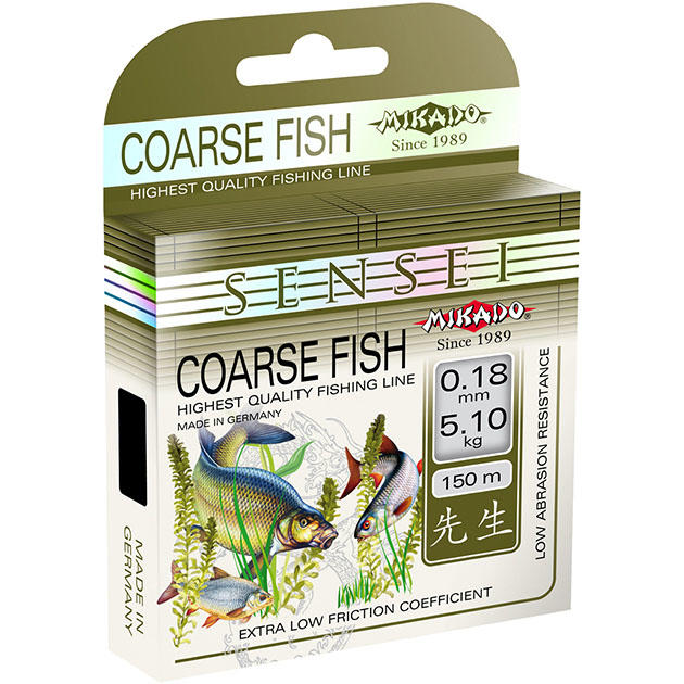 фото Леска мононить mikado sensei coarse fish 0,26 (150 м) - 8.80 кг.