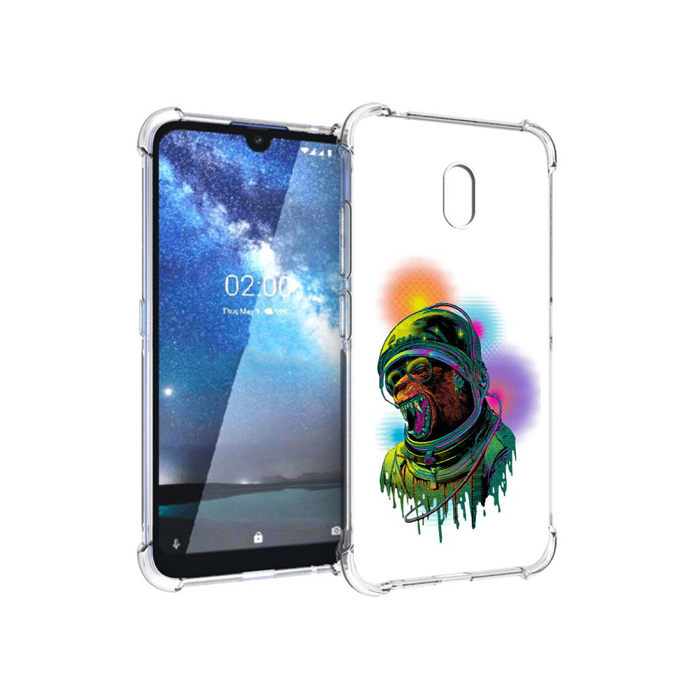 

Чехол MyPads Tocco для Nokia 2.2 медведь космонавт (PT134721.103.466), Прозрачный, Tocco