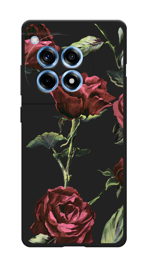 

Чехол Awog на OnePlus Ace 3 "Бордовые розы фон", Бордовый, 154552-1
