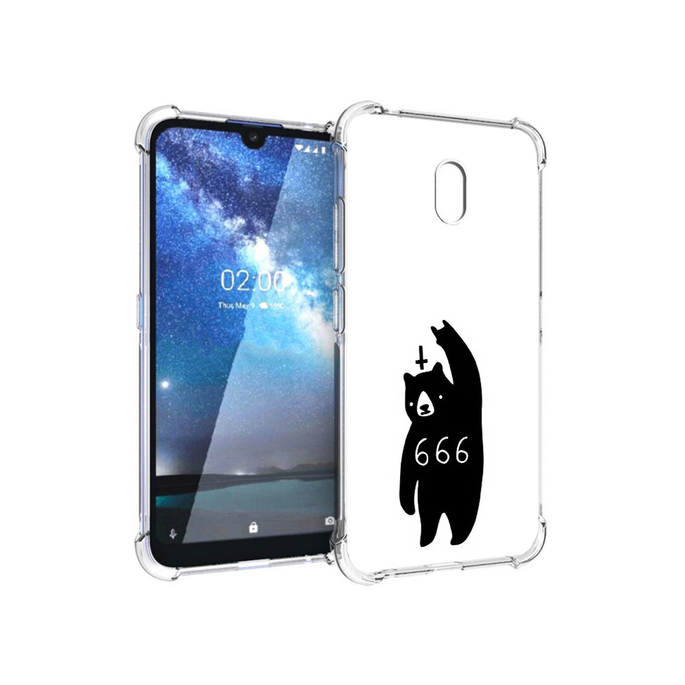 

Чехол MyPads Tocco для Nokia 2.2 медведь 666 (PT134721.103.462), Прозрачный, Tocco