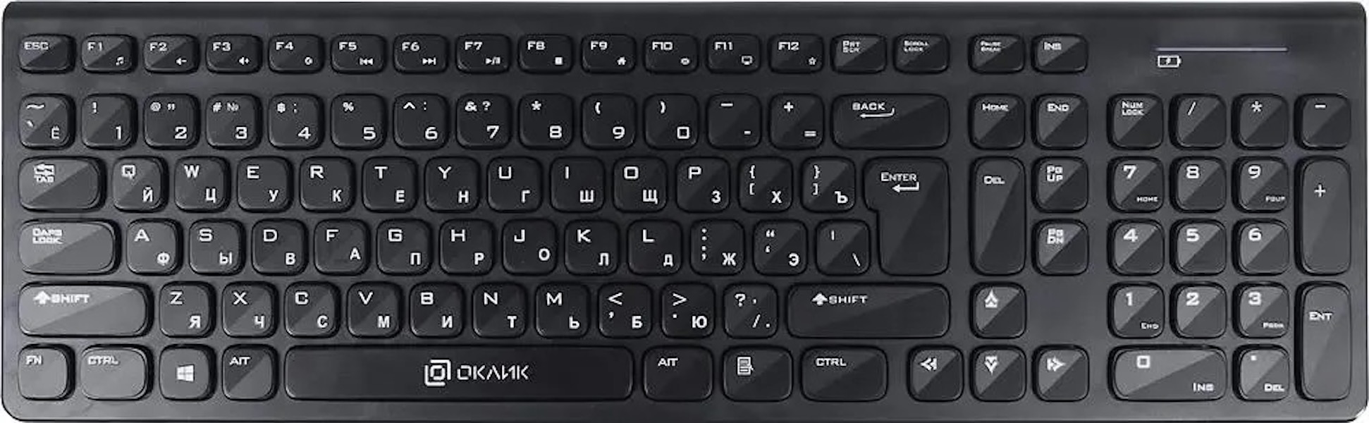 Клавиатура Oklick 880S,  USB, Радиоканал, черный 1061999