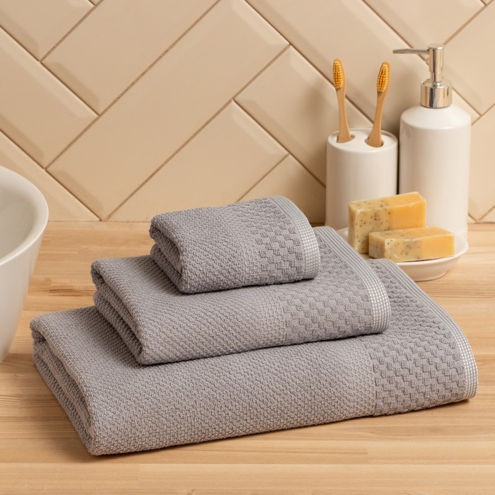 

Полотенце махровое LoveLife Royal 50х90 см, цвет серый, 100% хлопок, 450 гр/м2, Turkish cotton