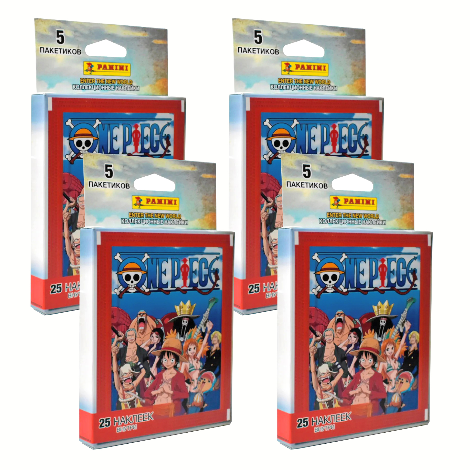 

Наклейки Panini One Piece, 4 блистера, 100 наклеек, One Piece